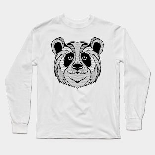 Panda Zentangel Long Sleeve T-Shirt